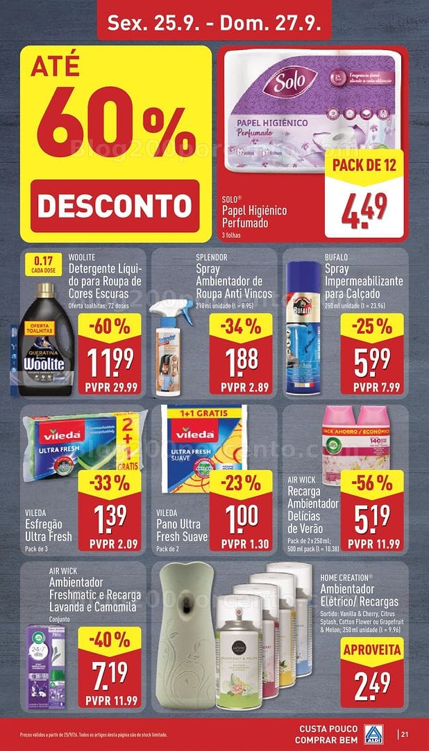Antevisão Folheto ALDI Promoções de 21 a 27 setembro